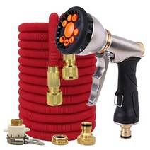 고압고무호스 정원 급수 호스 매직 라텍스 텔레스코픽 물총 꽃 나선형 고압 세차 야외 신제품, 52.100ft-30M - Hose set
