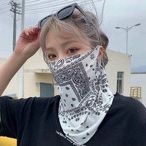여름목토시 여름 여름용 쿨 멀티 워머 넥워머 목토시 밴드 여성용 아이스 실크 자외선 차단 마스크 빠른, 04 White