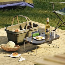 슈와츠코리아 피크닉바구니 접이식 폴딩바스켓 캠핑 미니테이블, 카키