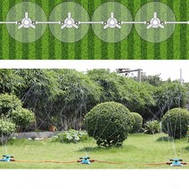 이동식 스프링쿨러 농업용 간이 정원 텃밭 정원 하우스 마당 잔디 물주기 소형 자동 물 분사기 스프링쿨러, 회전스프링쿨러, 1개