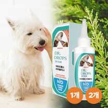 편백수 닥터드롭스 귀세정제 이어클리너 120ml 강아지귀세정제 고양이귀세정제 무자극 외이도염 귀지제거 반려동물귀세정, 1개(유통기한 24.06.14)