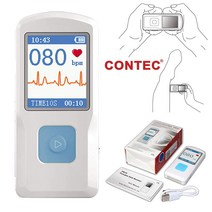 정품 CONTEC 핸드 헬드 휴대용 ECG EKG 기계 심장 박동 모니터 LCD USB 블루투스 PM10 Ios 안드로이드용 소프트웨어 앱 포함