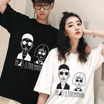 퍼핀 (M-5XL) 오버핏 반팔티 남자 여자 티셔츠 빅사이즈_마틸다
