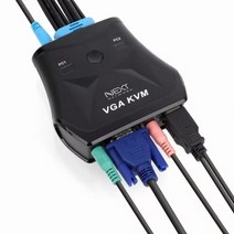 넥스트 2:1 USB VGA 케이블 일체형 KVM 스위치 (NEXT-612VC-KVM) (1.4m)
