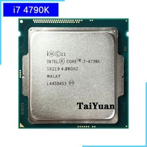 인텔 코어 i7-4790k i7 4790k 쿼드 코어 8스레드 CPU 프로세서 88w 8m lga 1150