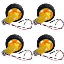 세발 전기자전거 4 개/몫 DC 전기 기어 듀얼 샤프트 기어드 TT 모터 플라스틱 타이어 휠 3-6 적합 Arduino 스마트 자동차