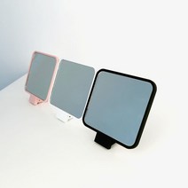 심플 사각 접이식 손거울(small), 3 블랙