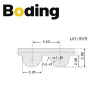 Boding 폐 루프 타이밍 벨트 전달 Htd5m-170-15, 08 HTD5M-205-25_04 10 개