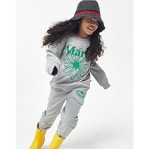 [XL사이즈 3.10예약배송]KIDS SWEATSHIRT FLOWERMARDI_GREY GREEN