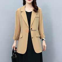 오르난 여성 여름 빅사이즈 모던 얇은 쉬폰 자켓 R2102