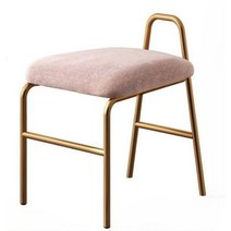 미용의자 화장대 의자 벨벳 보조 낮은 스텝 북유럽 모던 등받이 라운지, E. 벨벳 등받이 스툴 - 골드 그린 A타입