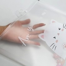 투명 클리어홀더 고리형 화일가방 PVC 방수 지퍼파일백