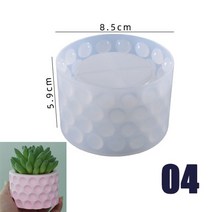 레진아트 세트 재료 몰드 파츠 실리콘 몰드 다육 식물에 대 한 화분 콘크리트 금형 diy 공예 시멘트 점토 금형 라운드 컨테이너 석고 금형 촛불 금형, 04