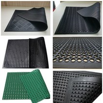 고무매트 업소용 산업용 식당 주방 미끄럼방지매트 모음, 물결매트, 90X150, 검정