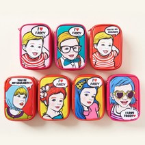 [바보사랑] 빠띠라인 팝아트 에나멜 뷰티파우치, 에나멜파우치:에드워드