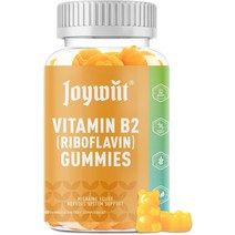 Joywiit 비타민 B2 Gummies 성인용 리보플라빈 500mg 편두통 완화 및 신경계 지원 오렌지 맛 비 GMO 채식주의자 펙틴 60개수
