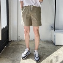 라운지21 남자 데일리 린넨 스판 4부 밴딩 반바지