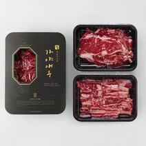 가야애우 국내산 냉장 소고기 꽃등심300g+갈비살300g (600g) 구이용