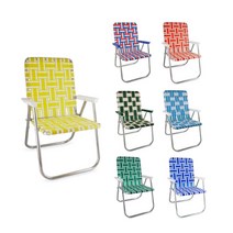 USA 론체어 클래식 의자 야외 테라스 피크닉 캠핑 접이식 의자, Green and White Stripe