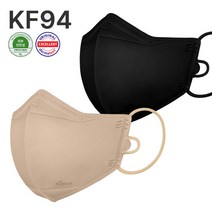 네퓨어 KF94 새부리형 아토 데일리 마스크 60매 국산 황사 미세먼지 끈조절 마스크, 네퓨어 KF94 아토 검정색 30매+연한황색 30매