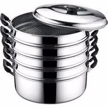 편백 스텐 찜기 2 3 4 단 찜냄비 찜기 찜 냄비 라비올리 만두 세트 레이어 보일러 및