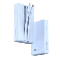 ROMOSS 내장 케이블 22.5W 고속 충전 휴대용 외장 배터리 아이폰 15 샤오미 화웨이용 20000mAh, 02 10000mAh Blue