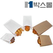 박스몰 도아리봉투 빵 쿠키 식품포장용 종이봉투, 1개, 크라프트 M봉투(1751) 15x6x25 / 100장