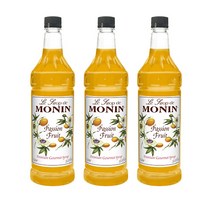 모닌 프리미엄 고메 시럽 패션 프루트, 3개, 1L
