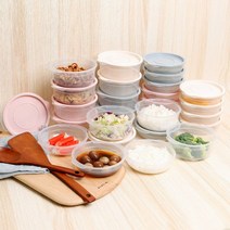 가쯔 심플쿡 냉동밥 원형 전자렌지용기 400ml 24개