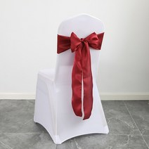 릴렉스체어 편한의자 캠핑의자 다채로운 새틴 새시 결혼식 의자 활 의자 커버 새틴 생일 호텔 쇼, 부르고뉴, 15x270cm