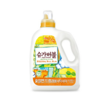 슈가버블 고농축 액체세탁세제 용기 일반드럼겸용 본품, 3.3kg, 10개