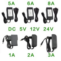 12v충전기 전원 공급 장치 DC 5V 12 V 24V 1A 2A 3A 5A 6A 8A 볼트 충전기 v AC 어댑터 Led 스트립 램프 호버보드, 04 5A_02 EU Plug_01 5V