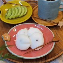 예향 직타원 앞접시 핸드메이드 도자기 반찬그릇, 초록