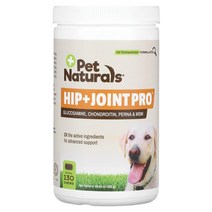 펫 내추럴스 Pet Naturals Hip + Joint Pro 반려견용 츄잉껌 130개입 520g(18.34oz), 1개