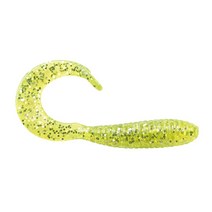 Bobby Garland Crappie Baits 하이퍼 그럽 컬리 테일 스윔 베이트 크래피 낚시 미끼 5.1cm(2인치) 18개 팩 일렉트릭 치킨 (BG2HG21918), Chartreuse Silver