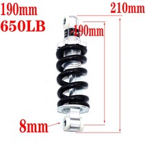 스쿠터 100 125 150 180 190 200 후면 서스펜션 충격 47 49 슈퍼 미니 모토 전동 스쿠터 미니 포켓 바이크, 190MM 650LB