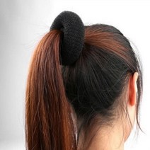 올림머리 초간단 똥머리 헤어 헤어밴드 당고머리 스타일 매직 소 중 대 사이즈 스타일링 헤어끈, 검정(BL03251)중