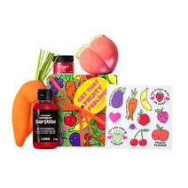 LUSH 러쉬 호주 겟 댓 프루티 필링 기프트 선물 세트 배쓰 밤 입욕제 버블 바 샤워 젤 립 스크럽 4종