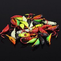 빙어낚시 견지낚시 얼음낚시 TIANNSII (4 개/몫 23mm/1.5g) Maggot 얼음 낚시 루어 웜 새로운 금속 미끼 지, 01 4pcs