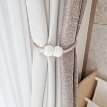 철썩자석 진주구슬 커튼집게 타이백 마그네틱 자석 후사고리 커튼묶기 고정 장식 끈, L. 네이비