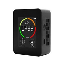 USB 충전식 CO2 미터 공기 품질 모니터 가스 분석기 이산화탄소 센서 검출기 TVOC 온도 습도 테스터, CHINA, 3 in1 black, 03 3 in1 black