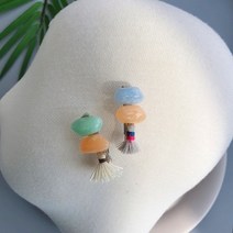(한복소품) 더블 원석 브롯치 (민트 블루)
