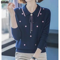 DFMEI 엄마 가을옷 중 엄마옷 상의 풀오버 양기스웨터 니트 코디 이너