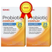 GNC Probiotic Complex 25 Billion CFUs 60 VEGETARIAN CAPSULES 프로바이오틱 250억 유산균 60정 2개