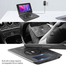 CDDVD플레이어9인치 HD TV 휴대용 DVD 플레이어 16:9 LCD 화면 234x480 이미지 해상도 게임 USB 라디오 어, 02 AU Plug