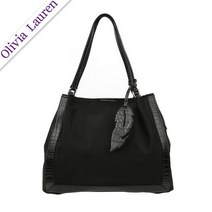 올리비아로렌 올리비아로렌 올리비아로렌 PU사각프레임 원단숄더백 VYCUBXF7131