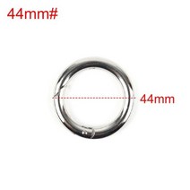 2PCS 봄 후크 Carabiner 라운드 푸시 게이트 스냅 오픈 반지 키 캠핑 등산 액세서리, 44mm