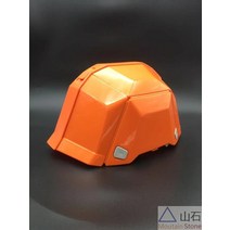 경안전모 안전모선풍기 안전모 그늘막 땀받이 식 접이식 방재 헬멧 충격 흡수 전기 헬멧, f1 보호 캡 - 주황색