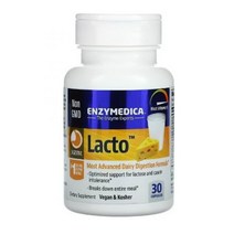 엔자이메디카 락토 Lacto 효소 30 캡슐 Amylase 아밀레이스 Protease 단백질분해효소 Glucoamylase 말테이스 cellulose 셀룰로스