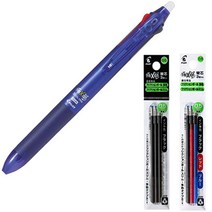 파이롯트 지워지는 볼펜 프릭션3색 0.5mm 세트, 프릭션 3색 0.5 블루1개+리필(흑1+혼합1개)